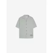 Bershka Srajca  temno zelena / bela