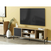 TV-omarica Berwyn 229 Svetla les, Siva, Črna, 140x56x40cm