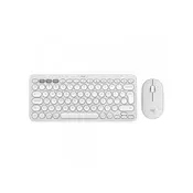 LOGITECH Bežični set tastatura + miš, Pebble2 Combo, US, bela