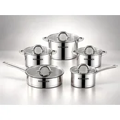 Silver Square Edge 10-delni set posuda od inoxa ( KLK2682 )