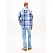 Tommy Jeans Srajca  kraljevo modra / rdeča / črna / bela