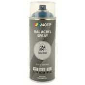 Industrijski akrilni lak sprej RAL HG 400ml Motip - RAL 5001 zeleno modra
