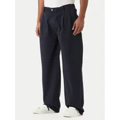 Guess Jeans Hlače iz tkanine M6RB59 WGCV1 Mornarsko modra Relaxed Fit