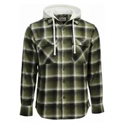 Radwa Srajca Mens flannel with hooddie oliva