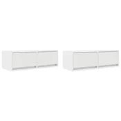 Vidaxl TV omarica 2 kosa bela 80x31x25,5 cm inženirski les