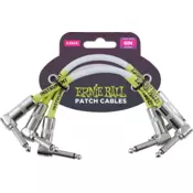 Ernie Ball 6051 6/15cm Angle/angle Patch Cable 3-pack - White beli kablovi