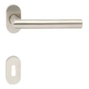 Okovje za vrata COBRA VISION-R OVAL (IN - inox), klika-klika, WC ključ, COBRA IN (nerjaveče jeklo)
