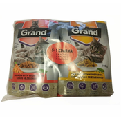 GRAND deluxe Mešanica za mačke, kapsule 100 g (6 pakiranj)