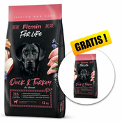 Fitmin dog For Life Duck & Turkey 12 kg + 5 kg BREZPLAČNO