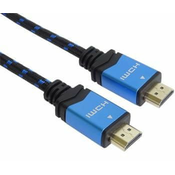 Ultra HDTV 4K@60Hz HDMI 2.0b kabel kovinski + pozlačeni konektorji 3m bombažni kabelski plašč
