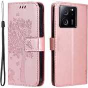 GS Ovitek za Xiaomi 13T/13T Pro, metulj, roza zlata