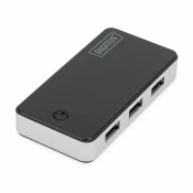 DIGITUS Digitus hub USB 3.0 4xA + AC adapter črn DA-70231, (20305532)