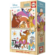 Drevené puzzle Animals Disney Educa 2x16 dielov od 3 rokov EDU19981