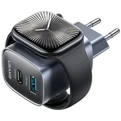 USAMS Stenski polnilnik USAMS CC293 T67 20W za iWatch 1xUSB-C 1xUSB-A, mat
