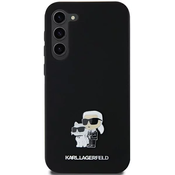 Karl Lagerfeld KLHCSA55SMHKCNPK Samsung Galaxy A55 hardcase Silicone Karl&Choupette Metal Pin black