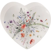Orion Set porcelaninih desertnih krožnikov Makovosrce 17,5 x 17 cm, 6 kos