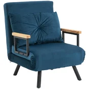 Homestar Sofa postelja nastavljiv naslon za hrbet 63x73x81 cm modra