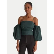 PINKO Bluza Pallottoliere 105552 Y3LE Zelena Regular Fit