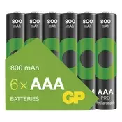 Polnilna baterija GP ReCyko Pro Professional HR03 (AAA) 6kos 6/1