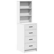 Vidaxl Visok predalnik Bela 40 x 41 x 135 cm Konstruiran les