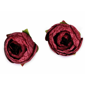 Umetni cvet iz umetne smole O4 cm - bordo (2 kosa)