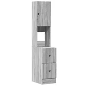 Vidaxl Kuhinjska omarica siva sonoma 35x50x180 cm inženirski les