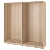 PAX 2 okvira garderobera, belo b. hrastovina, 200x58x201 cm
