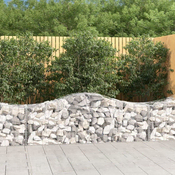 Lucne gabionske košare 2 kom 200x50x60/80 cm pocincano željezo