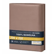 Tradicionalna rjuha z elastiko 100 % BOMBAŽ 200 x 220 kapučino, bež