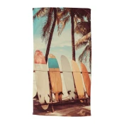 Žametna brisača za na plažo 100x180 cm Vintage Surf – Good Morning