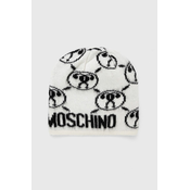 Kapa s dodatkom vune Moschino boja: bijela,