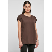Womens Organic T-Shirt with Extended Shoulder Brown