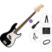 Fender Squier Sonic Precision Bass LRL SET 2 Black Elektricna bas gitara