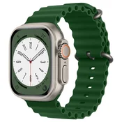 Silikonski pas za pametno uro Techsuit W038 za Apple Watch (38mm/40 mm/41 mm/42mm) - temno zelen
