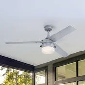 Ventilator Westinghouse, svetilka 7316540, srebrno-črna, IP44 - Dnevna soba/jedilnica - Sodobni - srebrne barve, črne barve - Plastika