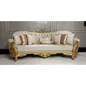 Casa Padrino luxury baroque living room sofa gold pattern/gold - Magnificent baroque style sofa - Luxury living room furniture in baroque style - Baroque furniture - Noble & Magnificent