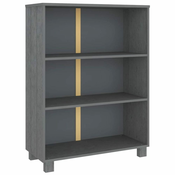 Ormaric za knjige HAMAR tamnosivi 85x35x112 cm masivna borovina