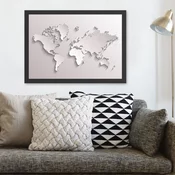 Wallity Uramljena slika World, 55x75 cm