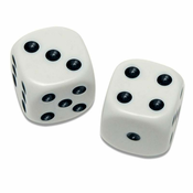Kockica White Opaque 16 mm 20 komada