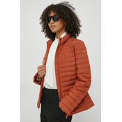Pernata jakna Calvin Klein za žene, boja: smeda, za prijelazno razdoblje