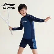 Li-Ning Dvodelni kupaci kostim za decake, Dugi rukav, Teget