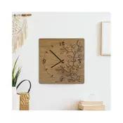 Li-Go 5499/DUB2 - Stenska LED ura/1xAA 40x40 cm hrast