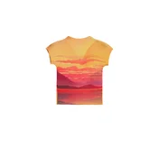 Desigual Bluza  rumena / merlot / temno rdeča