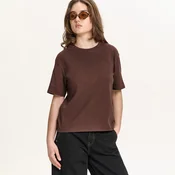 Cropp - Navadna majica basic - rjava