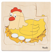 Woody Razvoj kokoši slagalica na ploci