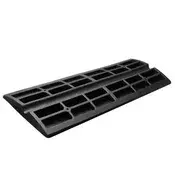 VEVOR Robni naklonski trak 122x405x65 cm Črn težka gumijasta izvedba
