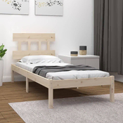 Greatstore Posteljni okvir iz trdnega lesa 90x190 cm 3FT6