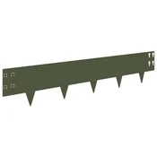Vidaxl Robovi trave 30 szt. 100 x 20 cm Jeklo Olivno zelena