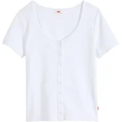 Levis kratka ženska majica bombažna z elastanom AUSTEN BUTTON THROUGH SS