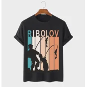 MAFIMI Muška majica Ribolov, Crna